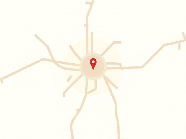 Stilisierte Karte von Berlin mit Markierung am Standort von Ebenmass